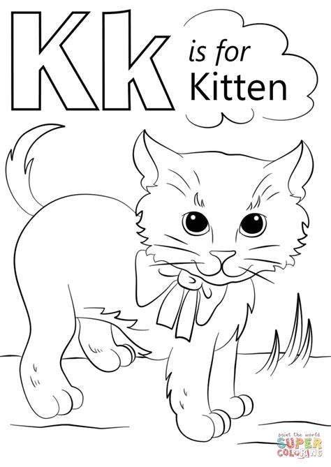 They're great for all ages. Letter K is for Kitten | Super Coloring | Alphabet ...