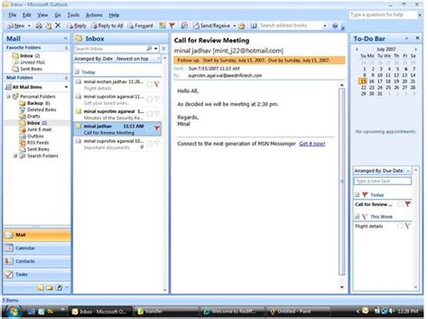 Working With Mails In Microsoft Outlook 2007 I Dotnetcurry
