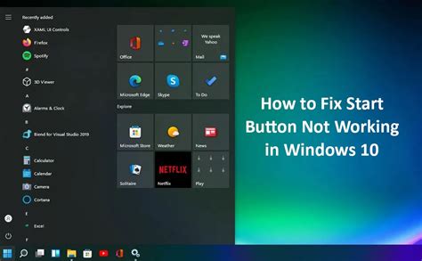 How To Fix Start Button Not Working In Windows 10 Technewsntips