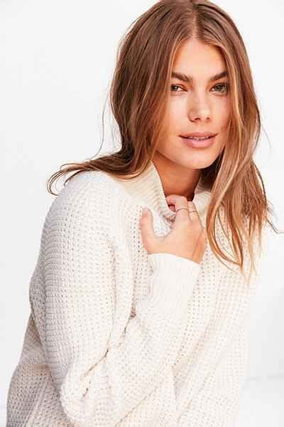 Bdg Waffle Knit Turtleneck Sweater Urban Outfitters Knit Turtleneck