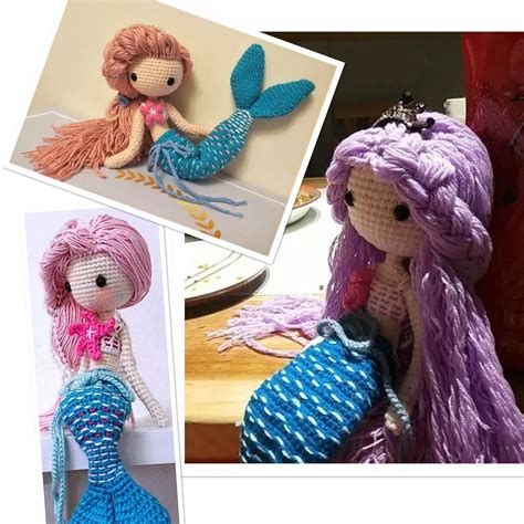 Crochet Doll Pattern Mermaid Ava Crochet Doll Mermaid Etsy