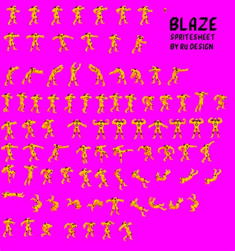 Blaze Sprite Sheet By Rudesign On Deviantart
