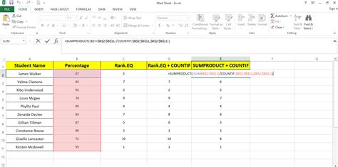 Come Utilizzare La Funzione Rank E Sumproduct In Excel Con Countif Tecnobabele
