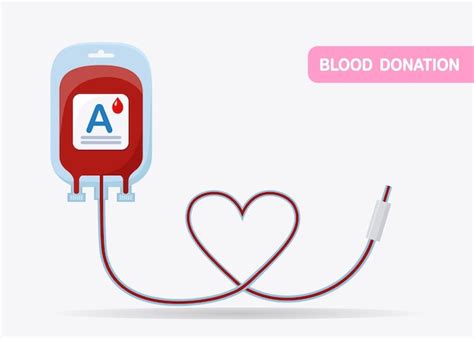Premium Vector Blood Bag With Red Drop And Volunteer Hand On White