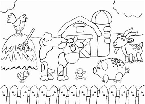 Farm Coloring Pages Sketch Coloring Page