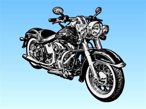 Harley Davidson Motorcycle Vector Art And Graphics
