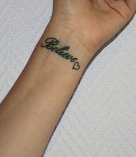 It shows that there is strongest bond between them. pinterest : brittesh18 ♡ | Believe tattoos, Believe wrist ...