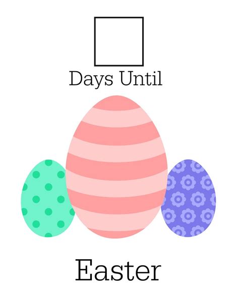 Printable Easter Countdown Clever Pink Pirate