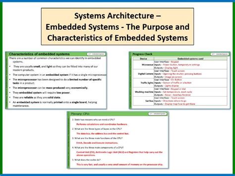 System Architecture The Purpose And Characteristics Of Embedded