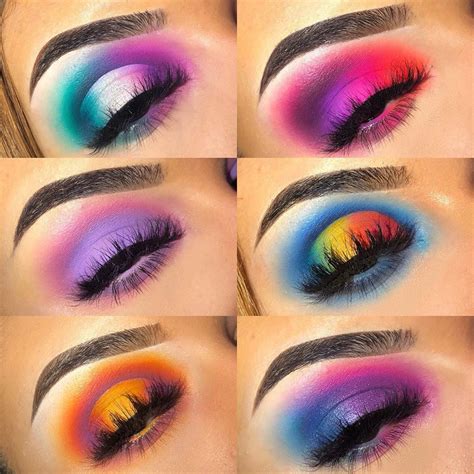 Colourful Eyeshadow Collage Bright Eye Looks Tia Saxtonmua