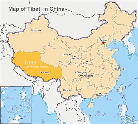 Tibet Region Map Map Of Tibet Autonomous Region