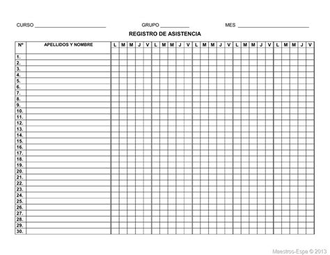 Ponga en línea su registro de asistencia. Pin en registro de asistencia