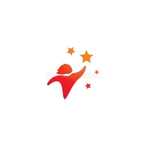 Star Kids Logo Design Template Child Logo Concept Vector Stock