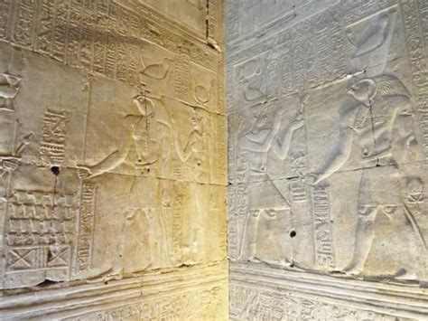 Beautiful Sacred Art At Edfu Temple Picture Of Temple Of Horus At