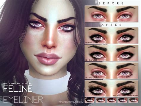 Eyeliner In 3 Versions 5 Colors Found In Tsr Category Sims 4 Female