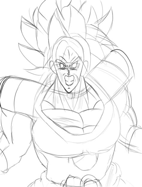 Here The Sketch Of Wrathful Broly Lucasflores Illustrations Art Street