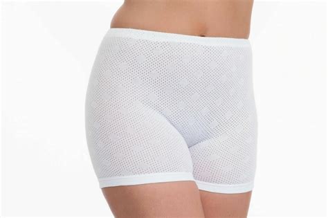 6 X Pairs Ladies Women 100 Cotton Interlock Cuff Leg Panties White Uk Made Ebay