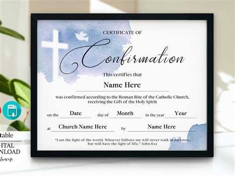 Printable Confirmation Certificate Template Printable World Holiday
