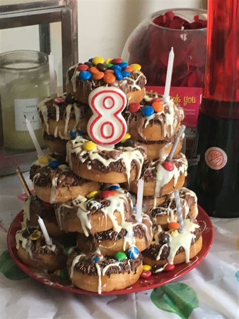 Healthy birthday cake, because following a healthy lifestyle doesn't mean to give up delicious cakes, and even less if it's your birthday!! When your kid wants a chocolate donut tower instead of a cake | Donut birthday cake, Birthday ...