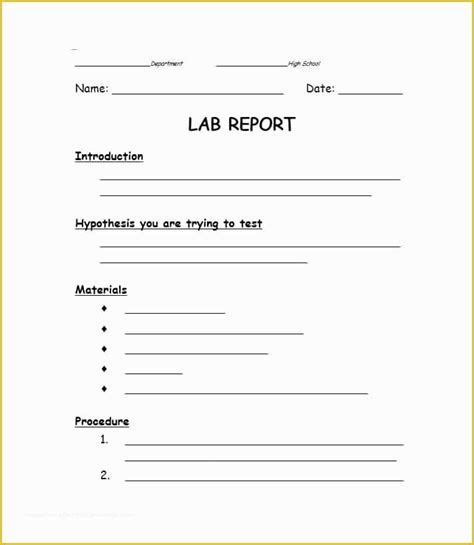 Free Medical Laboratory Website Template Of 40 Lab Report Templates