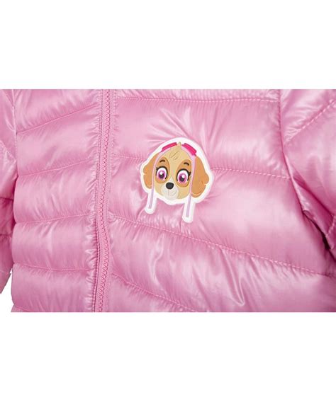 Paw Patrol Toddler Girls Hooded Puffer Jacket Size 2 6x Official