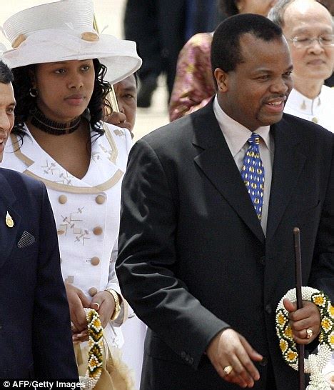 scandal as 12th wife of swaziland king is ¿caught with married lover¿ daily mail online