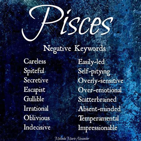 The negative scorpion or venomous beast. Pisces is the Fish, a water sign and entrains with H20 ...