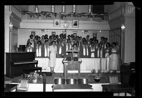 Photograph Of A Church Choir At Second Baptist Church Side 1 Of 1