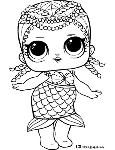 Merbaby Lol Surprise Doll Color Page Lol Surprise Doll Coloring Pages