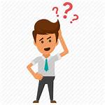 Question Thinking Confused Mark Icon Businessman Double