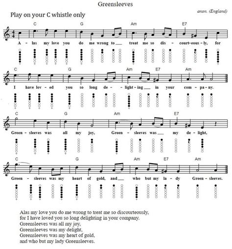 Auld Lang Syne Tin Whistle Sheet Music And Tab With Chords And Lyrics