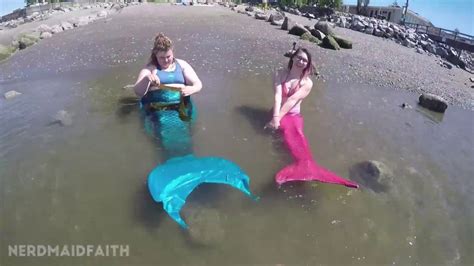 2 Mermaids On The Beach Youtube