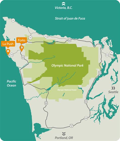 Washington State Map Forks Franny Antonietta