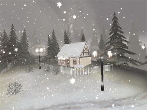 Serene Atmosphere Of A Quiet Winter Night In Winter 3d