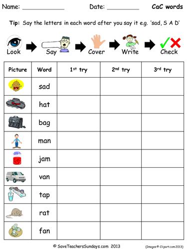 Free Printable 1st Grade Spelling Worksheets