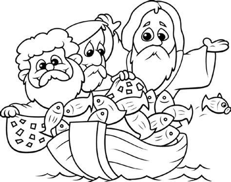 Dibujos Cristianos La Pesca Milagrosa Para Colorear Dibujos