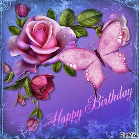 Happy birthday greeting with magical unicorns. Butterfly Happy Birthday Gif Pictures, Photos, and Images ...