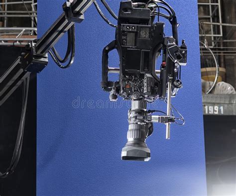 Close Up Of Video Camera In Tv Studio Stock Image Image Of Back