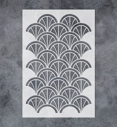 Buy Gss Designs Large Modern Art Deco Arch Wall Stencils For Painting