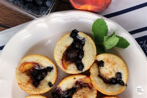 When peaches are in season, i go crazy with baking! Blueberry-Peach Cobbler Muffins | Renee's Kitchen Adventures