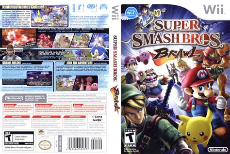 Super Smash Bros Brawl Wii Ntsc Us Nintendo Wii Game Covers Super