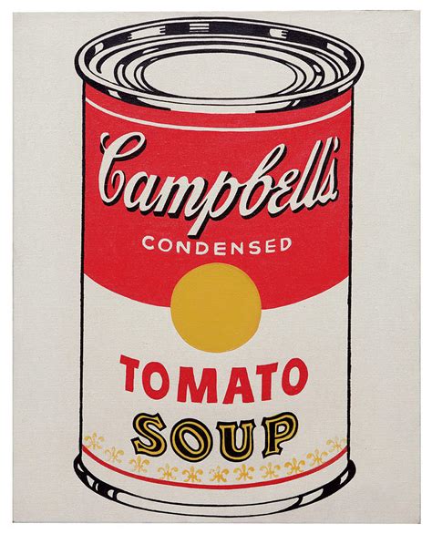 Campbell S Soup Can Tomato Painting By Andy Warhol Fine Art America
