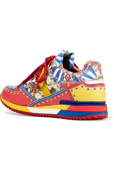 Dolce And Gabbana Printed Leather Sneakers Net A Portercom