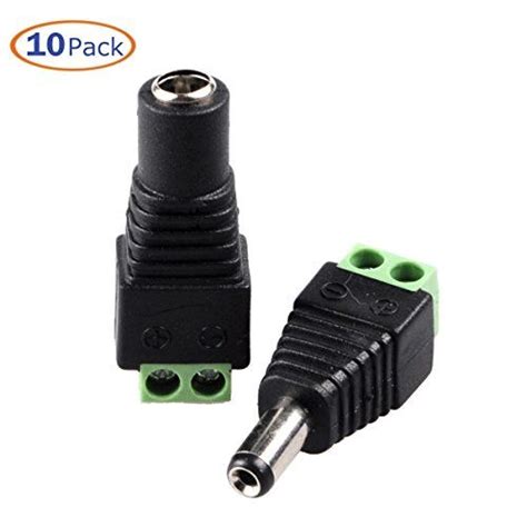 55mm X 21mm Dc Power Connector Conwork 10pack 21mm X 55mm Dc Plug For