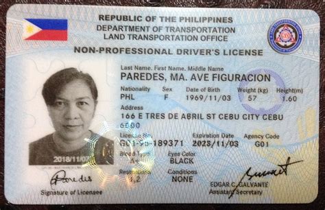 Philippines Driver License Template Psd For Verification Henblack005