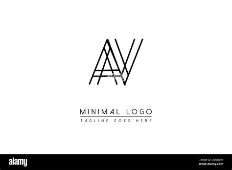 Initial Av Va A V Logo Design Creative Modern Letters Icon Vector