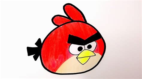 How To Draw An Angry Bird Angry Birds Drawing For Kids Youtube