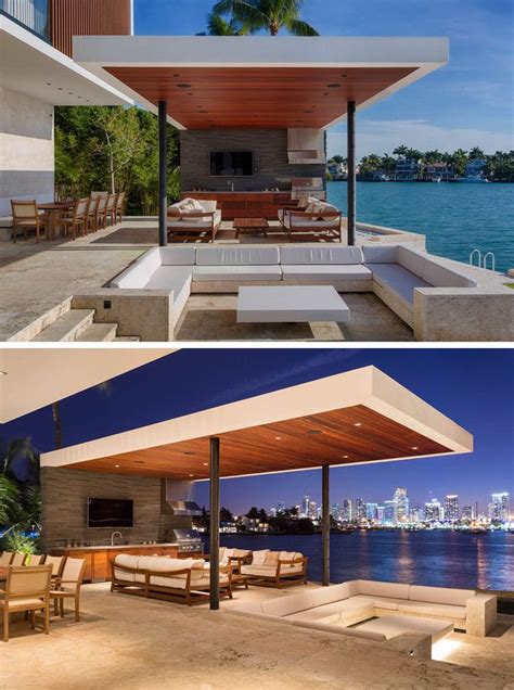 Rustic and traditional houses usually include such a feature but the recent comeback tells us we should also look for outdoor kitchens around modern. A New Modern Waterfront Home Arrives In Miami | Modern ...