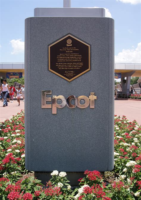 Epcot Opening Dedication Plaque Photo 1 Of 2