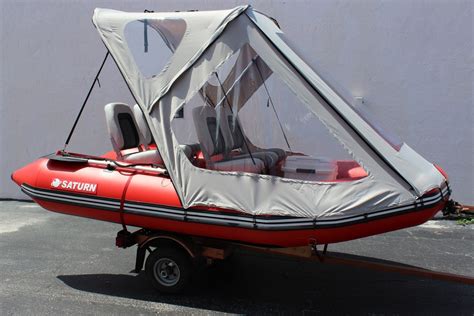 For 12 Inflatable Boat Sun Canopy Bimini Top Private Cabin Dome Stay